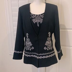 Maxie Klein New York Collection 2-piece embroidered jacket and matching top 10
